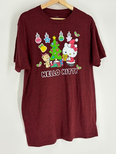 NWOT Hello Kitty SanRio Short Sleeve Christmas Holiday T-Shirt Womens Size Large - Picture 3 of 6