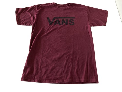 Vans Mens Medium Burgundy Short Sleeve 