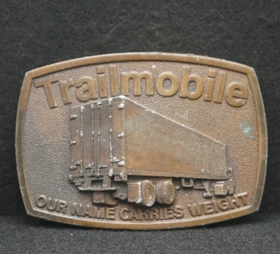 WE07170 NICE VINTAGE 1970s ***TRAILMOBILE OUR NAME CARRIES WEIGHT*** BELT BUCKLE