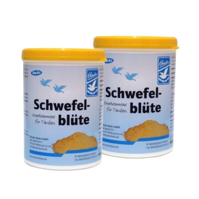 Backs Schwefelblüte 2 x 600g - 99,95% Schwefel für Tauben Geflügel u.a.