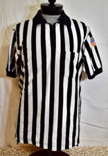 Dalco Athletic Adult XL Referee Shirt Uniform Game Black White Striped USA Patch