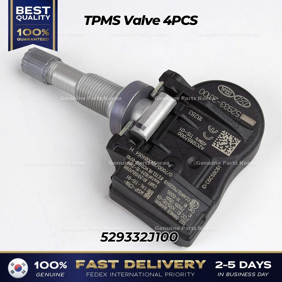 ⭐Genuine⭐ TPMS Valve 4PCS 529332J100 for Hyundai Accent Genesis Kia Rio - Image 4 of 4
