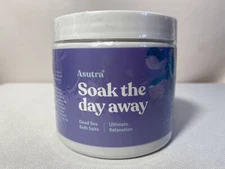 Asutra Soak The Day Away Dead Sea Bath Salts Relaxation16 oz SPA QUALITY 