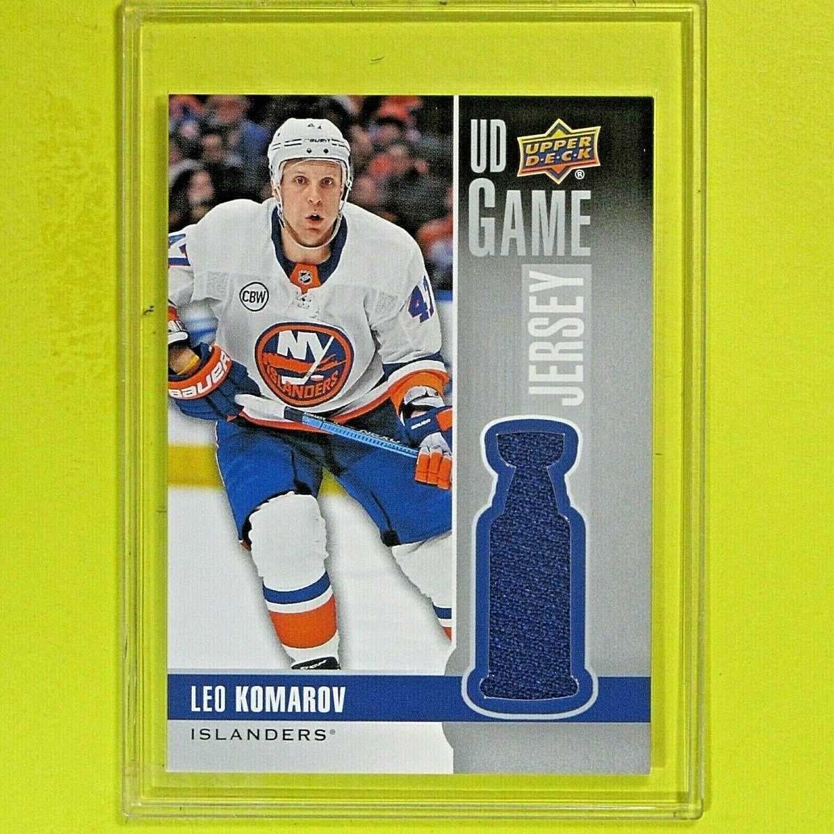 LEO KOMAROV 2019 UD GAME JERSEY #GJKL New York Islanders
