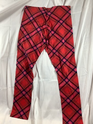 Wonder Nation Leggings Girls Siz XXL 18 Red Plaid Pull On Tag Free Christmas NEW - Picture 5 of 5