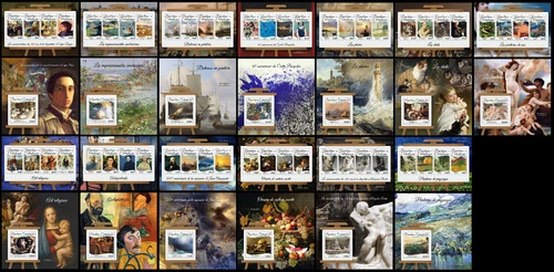 ART, famous paintings collection 26 s/s Yvert CV 534€ MNH #CNA268