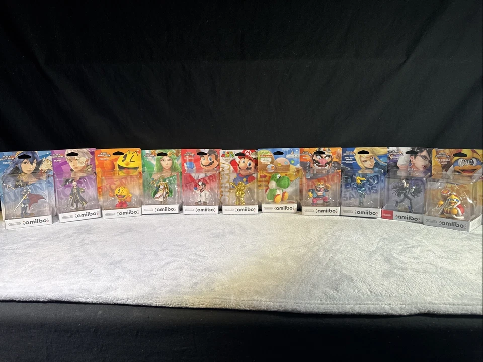 Nintendo Amiibo Personaje Figura Mario Y Super Smash Bros Lote Paquete Sin Abrir Foto 2 de 4