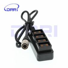 Hirose 4pin male to 4Port Female D-tap Hub Power Cable for Sony F55/FS7 Camera