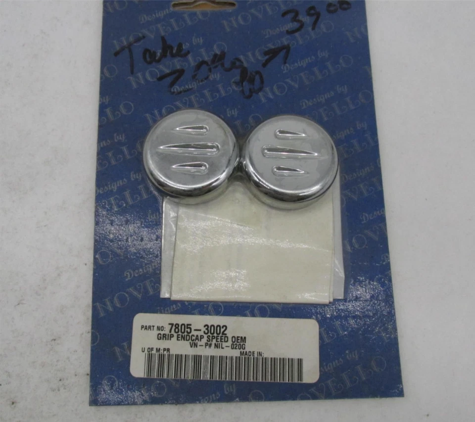 Cubierta de tapa de extremo de velocidad cromada para manillar de motocicleta Novello 7805-3002 NIL-020G Foto 4 de 4