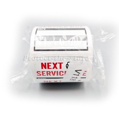 300X Oil Change Stickers Next Service Due Reminder Sticker Roll Window 2'' X 2''