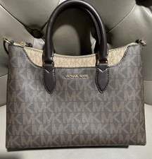 MICHAEL KORS AUSTEN BROWN MULTI SMALL SATCHEL CROSSBODY $ 298.00 NWT