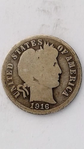 1916-S United States Barber Head Dime