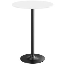 Shahoo Round Bar Table Cocktail Table Metal Mdf Top Counter Height Pub Table