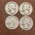 Washington Silver Quarter Lot – 1936, 1938, 1939, 1940-D – 90% Silver – Circulat