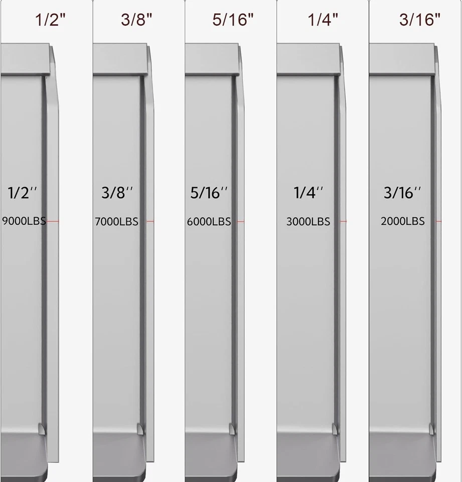 1/2" 5/16" 3/8" Quick Tach Attachment Skid Steer Mount Plate Adapter Loader - Image 2 of 4