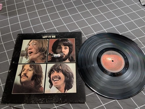 THE BEATLES Let It Be Vinyl LP 1970 Apple Records Red Apple Label First Pressing