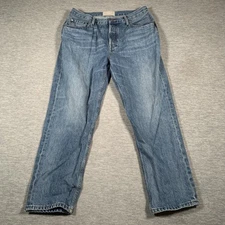 Everlane Jeans Womens 30 Blue 90s Cheeky Jean Ankle Organic Cotton Button Fly