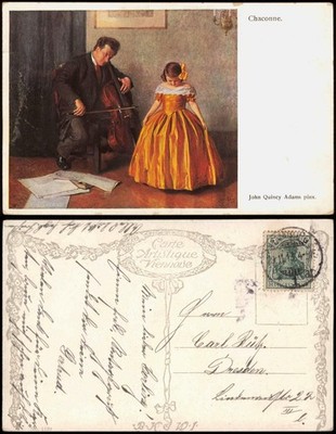 Ansichtskarte  Wiener Kunst: Chaconne von John Quincy Adams 1912