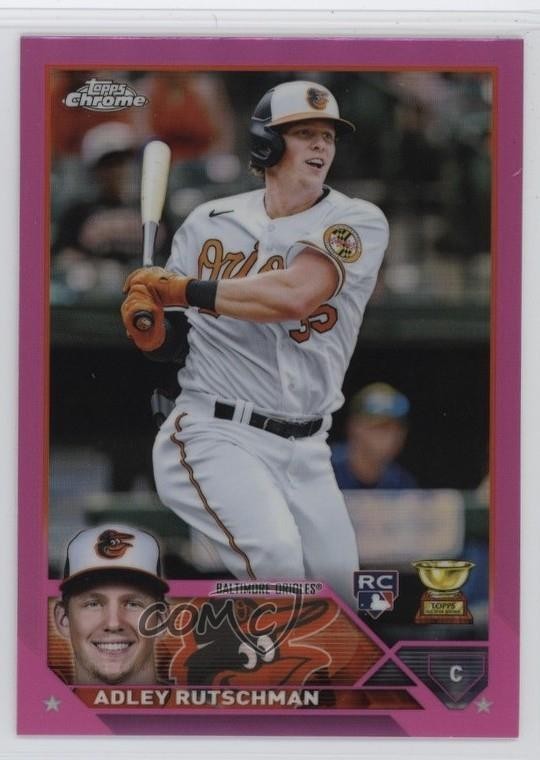 2023 Topps Chrome Pink Refractor Adley Rutschman #1 Rookie RC 19n6
