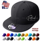 Premium Solid Fitted Baseball Cap Hat Blank Plain Flat Bill 9-Sizes Trucker 2026