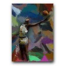 Bill Russell #15 Art Card Limited 40/50 Edward Vela Signed (Boston Celtics)