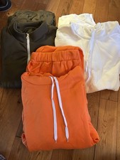 Women  s Sweatsuit Bundle 2XL 3 Sets Hoodie Lounge Set Orange White Olive