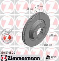 Zimmermann 2X Bremsscheibe Ø320Mm AußEnbelüFtet FüR Ford Usa Mustang Coupe