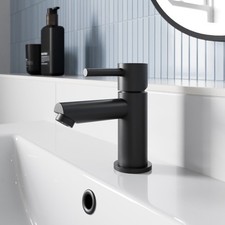 Bathroom Taps Matt Black Bath Filler Shower Basin Mixer Pillar Tall Tap Set