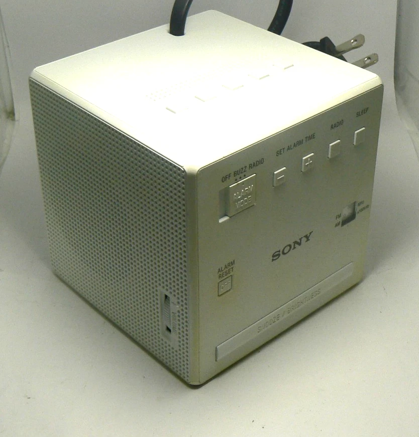 Sony Dream Machine Despertador Radio Lote (2) - Blanco y Negro - Probado y...