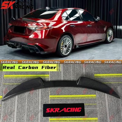 Unpainted FRP/Carbon Fiber Rear Trunk Spoiler Wing Fits Alfa Romeo Giulia 2017+
