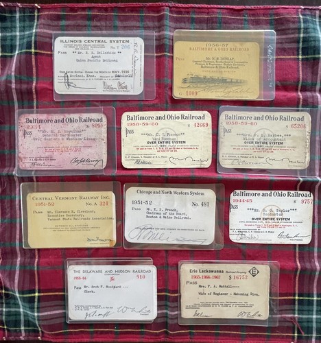 Vintage Lot Of 15 Railroad Passes And Tickets
