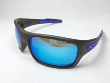 NEW Oakley TURBINE Black Ink w POLARIZED Galaxy Blue lens Sunglass 9263-05