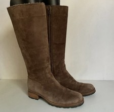 UGG Women s Brown Suede Knee High Zip Boots S...