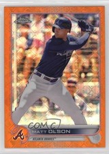 2022 Topps Chrome Logofractor Edition Orange Refractor 3/25 Matt Olson #58 0w3