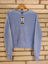 GAP Women s Size Medium 100 Cotton Light Blue Knit Sweater New With Tags