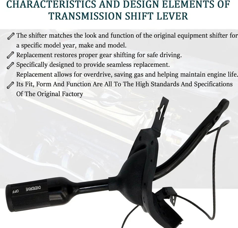 5C3Z-7210-AAA Automatic Transmission Gear Shifter Lever Handle Overdrive Switch  - Image 4 of 4