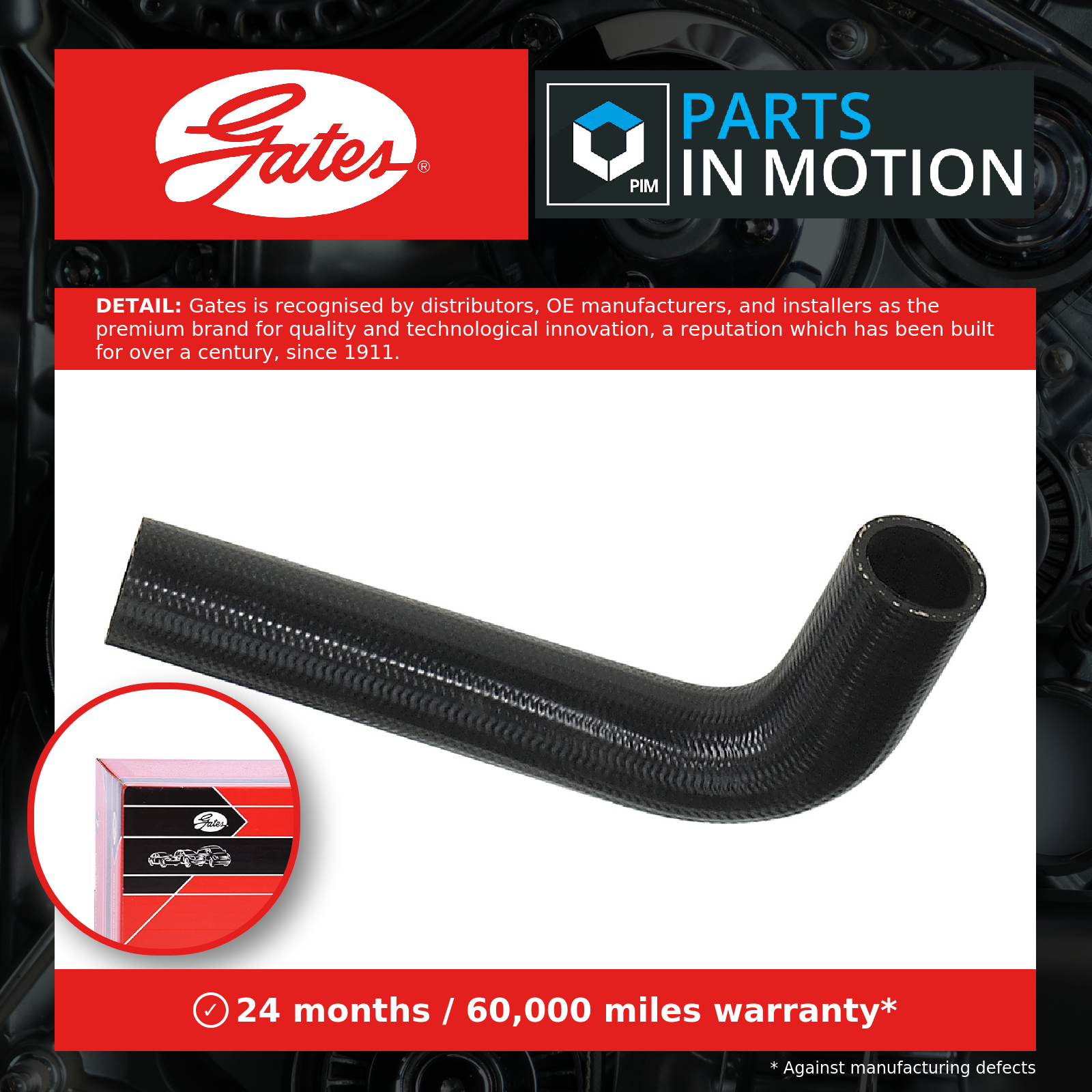 Radiator Hose 3481 Gates Coolant ZF05933278 5933278 5933279 135077 Quality New - Image 2