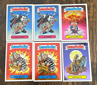 Topps Garbage Pail Kids 84 Card Lot Nasty Nick Evil Eddie pencil art 2 inserts