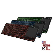 Universal Backlit 7-Colors Bluetooth Touch TV Keyboard with Easy Media