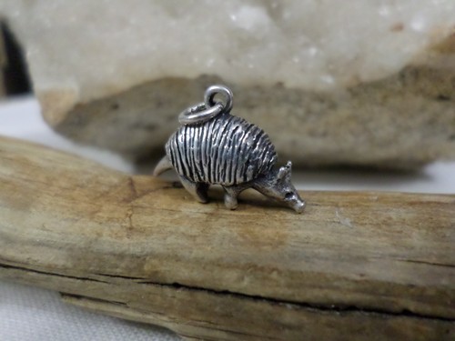 James Avery SELTEN RARITÄT Sterling nicht mehr produziert gebändertes ARMADILLO Charm - ungeschnittene Schleife - Bild 2 von 7
