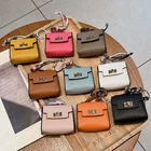 For AirPods 1 2 3 4 Pro 2 Pro 3 Mini Leather Bag Shockproof Case With Lanyard