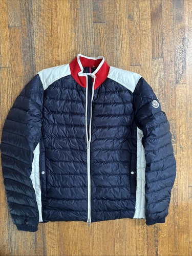 Moncler 18 years Nylon Down Jacket Men's Navy Blue  BARTEAU Size 5