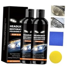 2PCS Car Headlights Restoration Kit,Headlight Stain Remover Polishing