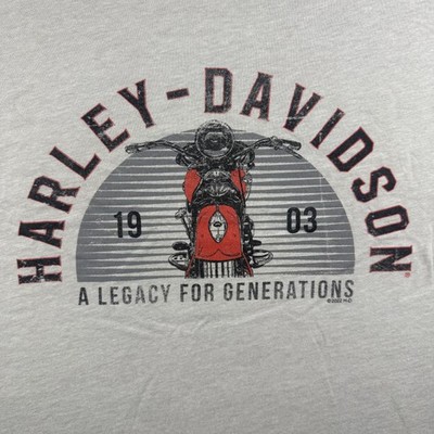 Harley-Davidson Shirt Mens 2XL Gray Museum Milwaukee WI Motorcycle Biker Tee