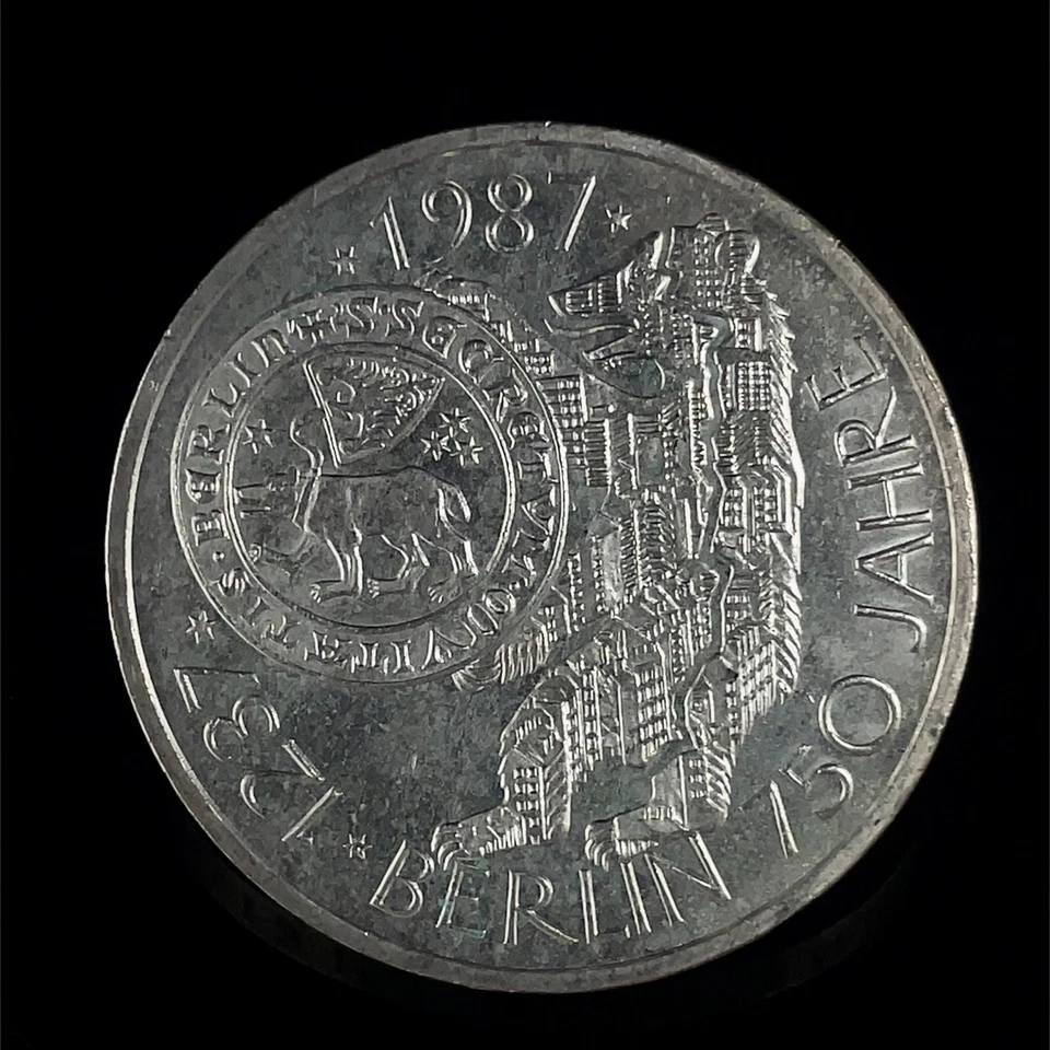1987 J GERMANY City of Berlin Bear Silver 10 Mark Coin KM # 166 - Image 3 of 4
