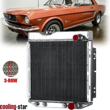 3-row Radiator For 64-66 Ford Mustang 60-65 Falcon Ranchero Mercury Comet At 3-row Radiator For 64-66 Ford Mustang 60-65 Falcon Ranchero Mercury Comet At