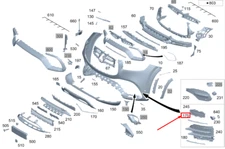 MERCEDES-BENZ GLS X167 FRONT RIGHT UPPER BUMPER TRIM A1678852006