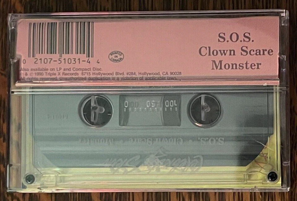 CASSETTE~ CELEBRITY SKIN~ 1990~ S.O.S. CLOWN SCARE MONSTER - Imagem 3 de 4