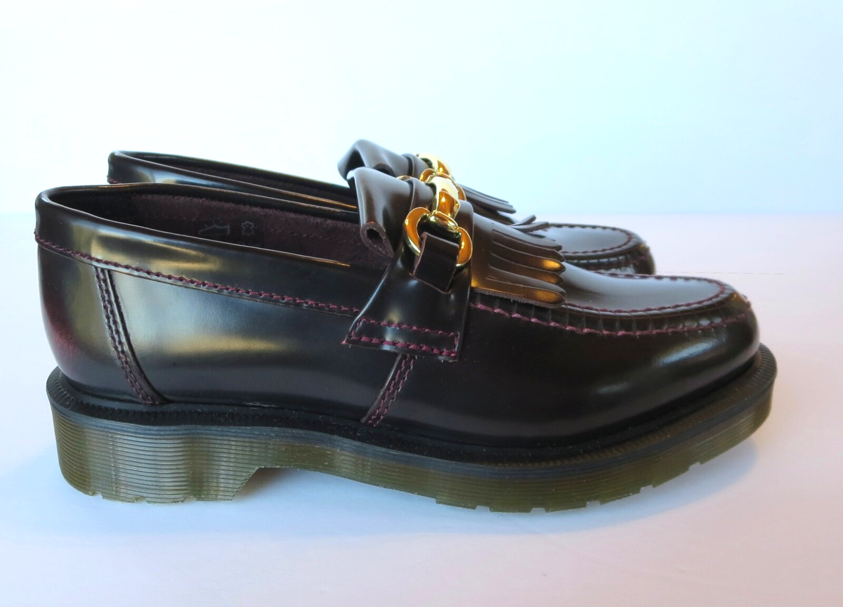 Dr Martens Adrian Snaffle Kiltie Loafers (6) Cherry Red Arcadia