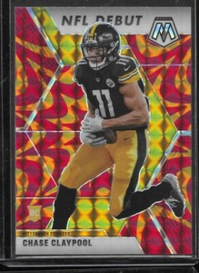 2020 Mosaic Orange Reactive Prizm Chase Claypool Steelers NFL Debut